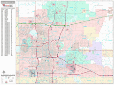 Oklahoma City Digital Map Premium Style